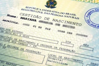 certidão de nascimento