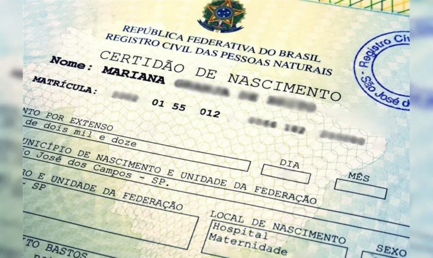 certidão de nascimento